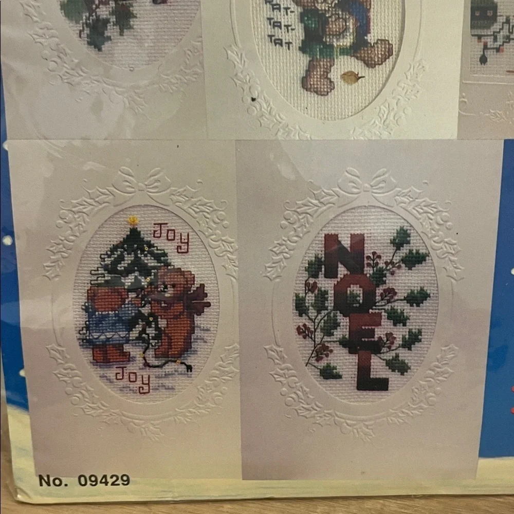 Two Titan Needlecraft Sets Makes 10 Cross Stitch Christmas Holiday Cards NWT